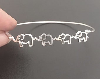 Mommy with 3 Baby Elephants Sterling Silver Mother's Bracelet Mom of 3 Gift Jewelry Mothers Day Gift for Mom of Three Kids 3 Girls Boys Kids