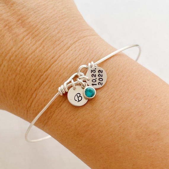 Sagittarius sterling silver children's bracelet with engraving, customized  moon blessing newborn gift baby bracelet - Shop 64design Baby Accessories -  Pinkoi