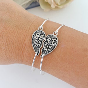 Best Friend Bracelet Set for 2 Long Distance Bracelet Best Friend Gift for Women Valentines Day Gift Goodbye Moving Away Gift Friendship image 5