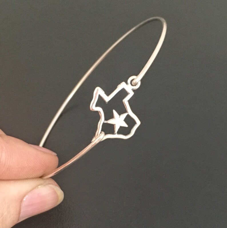 Sterling Silver Texas Bracelet State of Texas Jewelry Texas Etsy