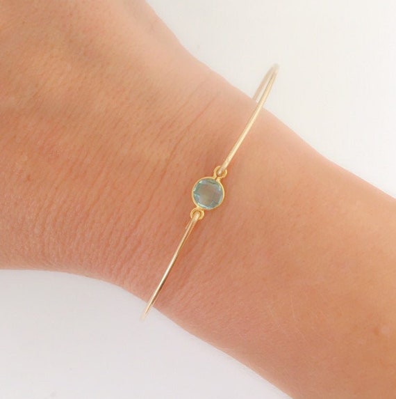 March Birthstone Bracelet Aquamarine 
