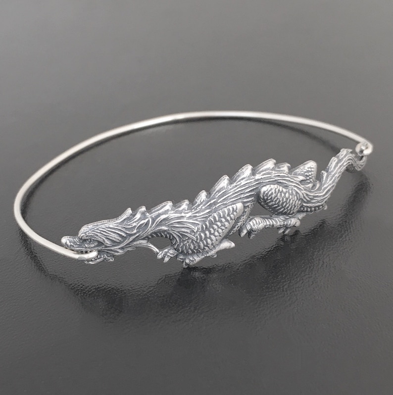 Dragon Bracelet for Women Dragon Jewelry Chinese New Year Bracelet Chinese New Year Gift Chinese Jewelry Theme Mystical Dragon Lover Gift Silver Filled