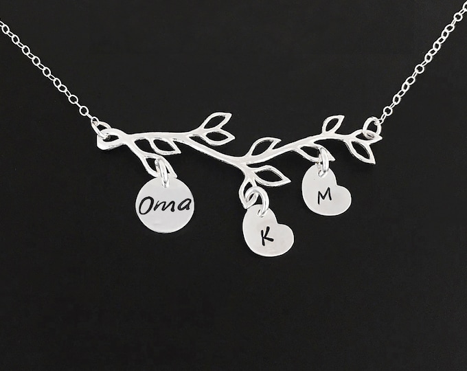 Oma Necklace with Grandkids Initials Oma Mothers Day Gift Oma Birthday Gift Oma Jewelry German Necklace German Gift Grandma Gift Oma Gift