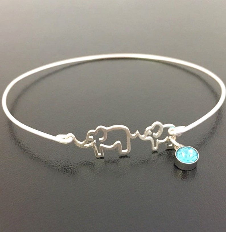 Mama & Baby Elephant New Mom Bracelet Mothers Day Gift Idea New Mom Jewelry First Time Mom Gift Sim Birthstone Charm New Mom Gift Jewelry Bild 7