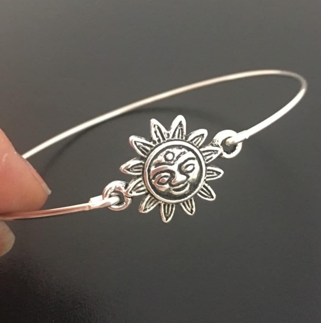 Pulsera de sol, joyería de sol para mujer, brazalete de sol