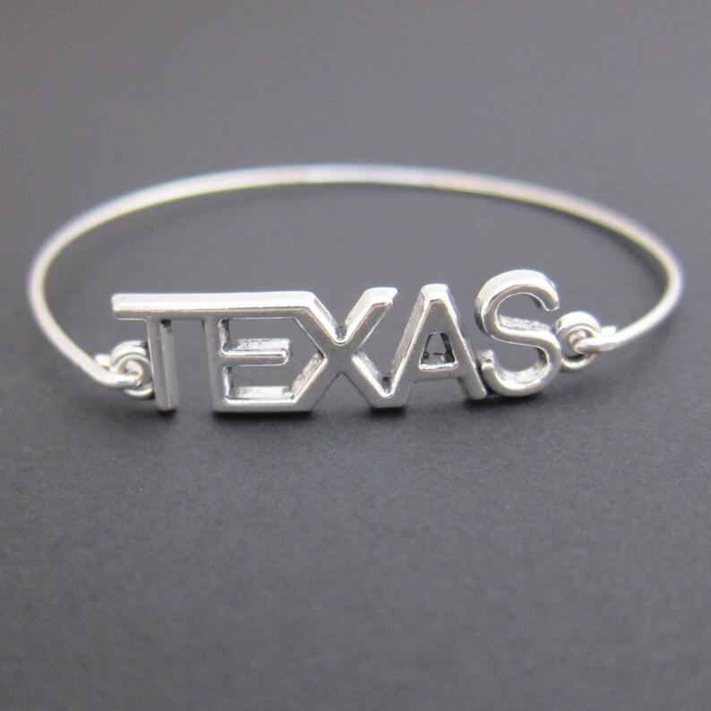 Texas Bracelet State of Texas Jewelry Texas Bangle Lone Etsy