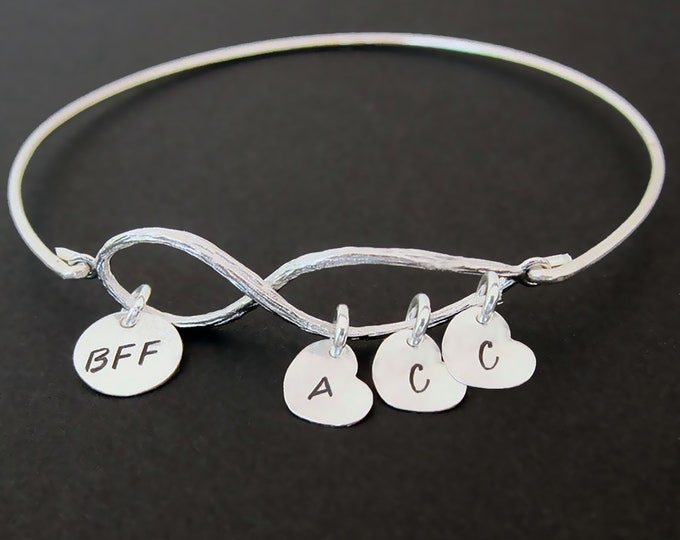 Charm Bracelet for BFF Jewelry for BFF Gift Bestie Valentines Day Gift BFF Best Friend Gift Birthday Present Best Friend Bracelet Customized