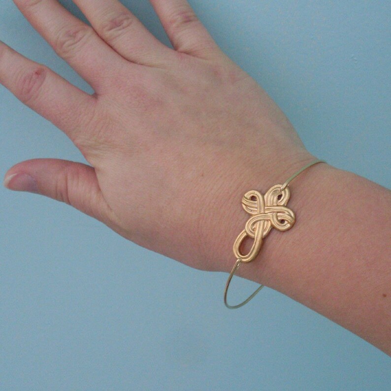 Nautical Knot Bracelet Gold Tone, Sailor Knot Bracelet, Infinity Knot Bracelet, Sailors Knot Jewelry, Sailor Bracelet image 3