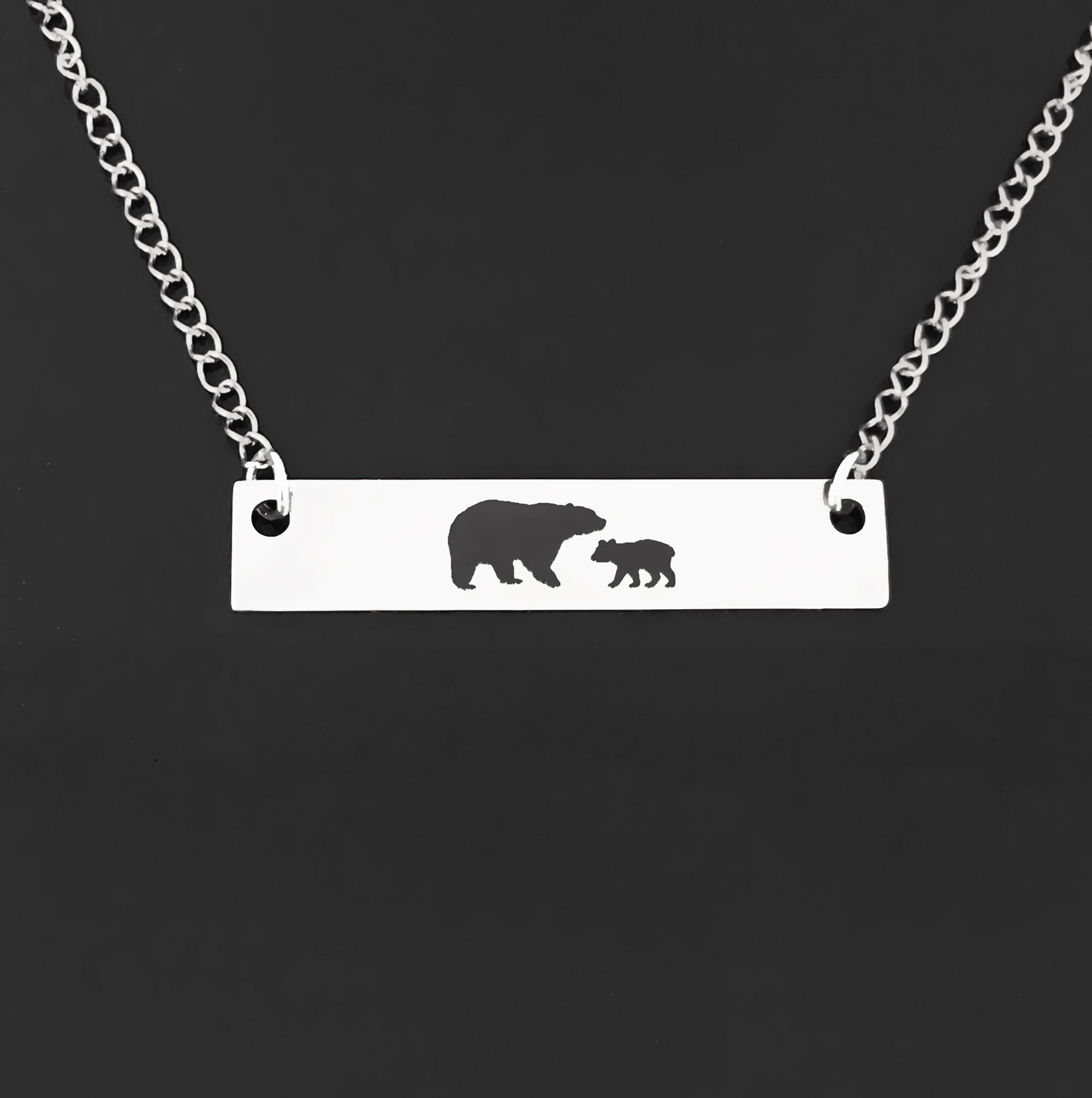 Cubs Bar Necklace Cute Mothers Day Gift 