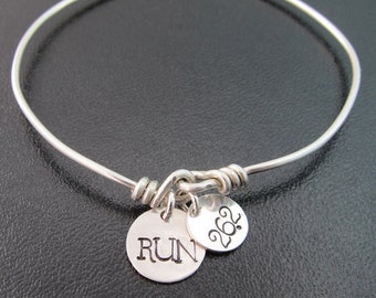 Marathon Bracelet, Marathon Bangle, Marathon Jewelry, 26.2 Bracelet, 26.2 Jewelry, Runner Bracelet, Runner Jewelry, Run Bracelet Run Jewelry