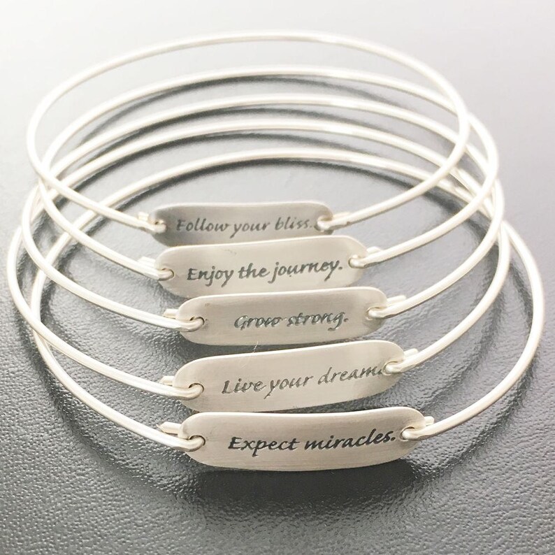Inspirational Bracelet Inspirational Jewelry Gift for Her Etsy