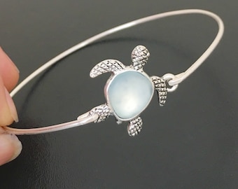 Sea Turtle Bracelet Sea Turtle Jewelry Beach Inspired Jewelry Beach Wedding Bridesmaid Gift Womens Beach Jewelry Bracelet Sea Turtle Bangle
