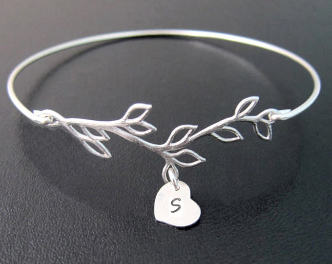 Monogram infinity charm Bracelet in sterling silver, Monogrammed Engraved  Personalized gifts for her, Bridesmaids jewelry