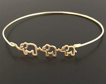 Elephant Bracelet 14k Gold Plated Mom of 2 Christmas Gift or Pregnant Mom Expecting Mom Expecting Mother Gift Pregnancy Expectant Mom Gift
