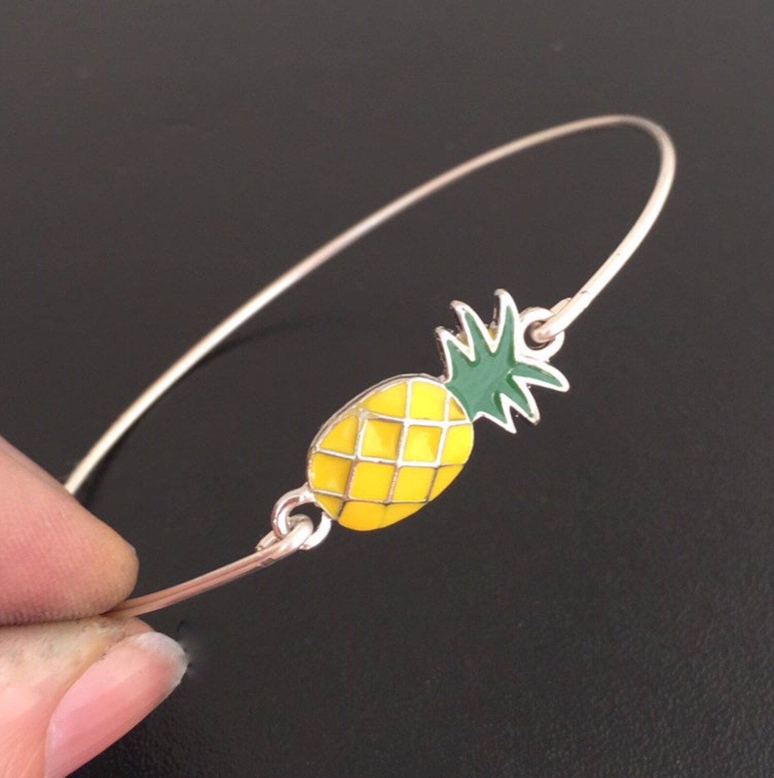 Pineapple Bracelet Pineapple Jewelry Summer Jewelry Hawaiian Etsy