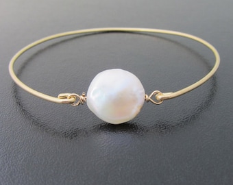 Coin Pearl Bracelet, Mother of the Bride Gift, Jewelry from Daughter, from Bride & Groom, Mother of the Bride Bracelet, Cultured Freshwater