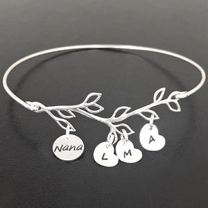 Unique Mothers Day Gift from Her Children Adult Kids Grown Daughter Son Family Tree Jewelry Mothers Day Bracelet Personalized Jewelry Mom image 3