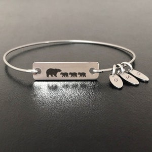 Mama Bear Bracelet with Charms Mom Jewelry Personalized Gift Mom Gift Idea Mothers Day Gift Mom Birthday Gift from Daughter Son Husband Kids image 6