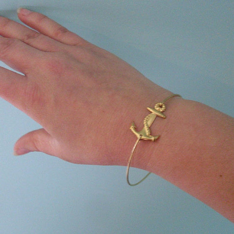 Anchor Bracelet, Anchor Bracelet for Women, Summer Bracelet, Sailor Gift, Sailor Jewelry, Sailor Bracelet, Ocean Themed Jewelry image 2