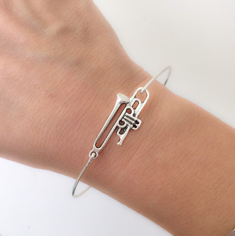 Trombone Bracelet Marching Band Jewelry Trombone Jewelry Trombone Gift