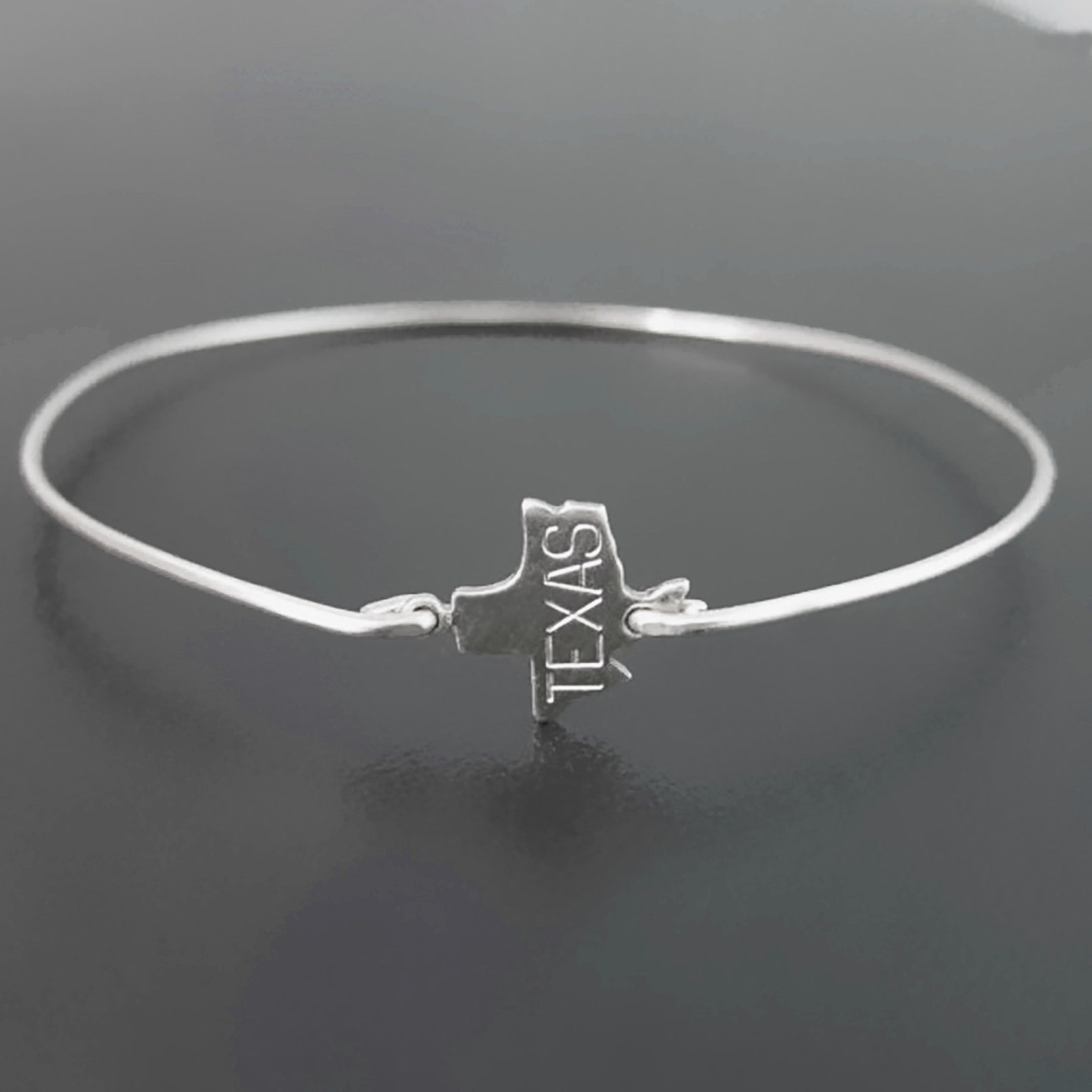 Texas State Bracelet Gold Tone Texas Bracelet Texas Bangle Etsy