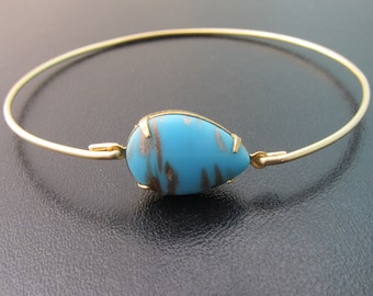 Blue Bracelet, Gold Speckled Bracelet, Blue Glass Jewelry, Modern Bracelet, Modern Bangle Bracelet Frosted Willow