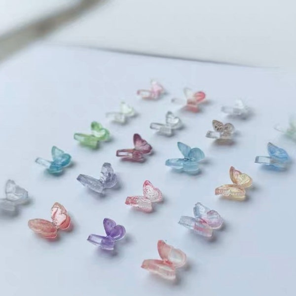 Mini butterfly, resin butterfly for DIY project, jewelry making, personalized nail art