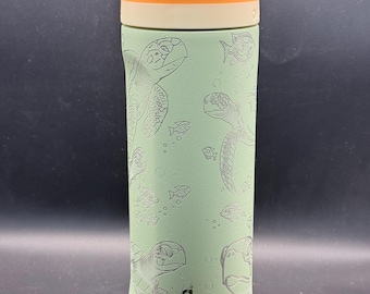 Sea Turtle Theme Owala 24 oz Freesip Tumbler