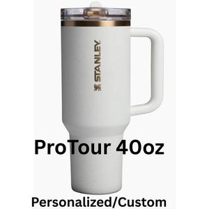 Cream Moon ProTour Stanley Custom/Personalized Laser Engraved 40oz