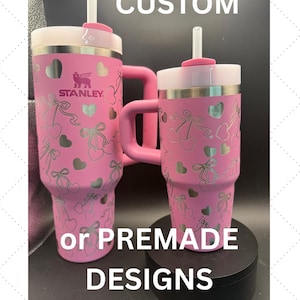 Engraved Tumbler Stanley Yeti Various Designs Personalized Custom Anime Cartoon Unique