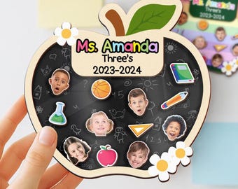 Personalized Teacher Apple Magnet,Thank You Teacher Gift,Teacher Shaker,End Of Year,Teacher Locker,Teacher Appreciation Gift From Student