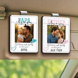 Photo Car Visor Clip for Dad, Drive Safe Dad Gift, Personalized Drive Safe Visor Photo Frame, Drive Safe Reminder, Sun Visor Clip Gifts 2025