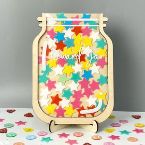 Reward Jar With Star Token,Magnetic Jar For Classroom,Star Jar Chore Chart Gift For Kid,Back To School,Teacher Reward Jar,Class Reward Jar,