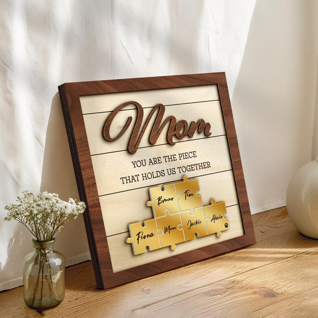 Custom Mothers Day Puzzle Jigsaw Sign for Grandparents,grandma Gift ...