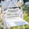 Reserved Wedding Memorial Chair Sign,Custom Memorial Wedding Sign,Wedding Chair Banner In Memory Of Loved Ones,Wedding Decor,Sympathy Gift product logo