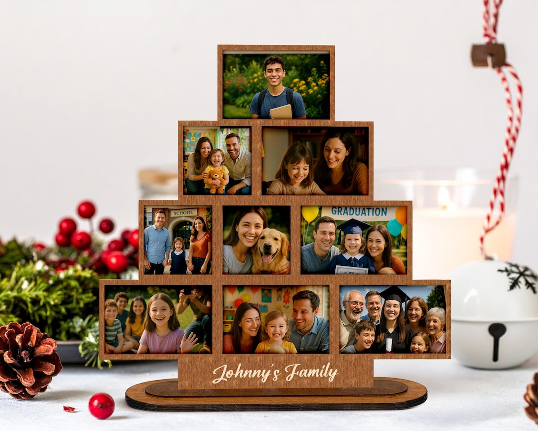 Stacking Photo Memory Custom Stacking Photo Sign,wood Photo Collage Frame,family Picture ...