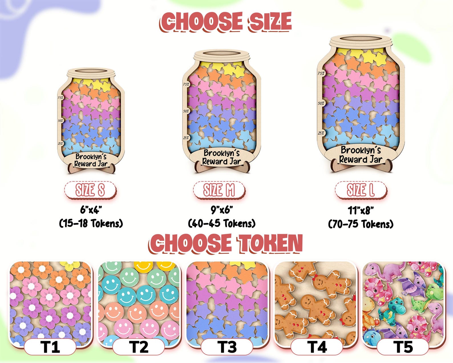 Magnetic Reward Jar With Tokens, Reward System for Kids Behavior ...