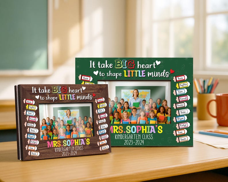 Customteacher Class Photo Frame,teacher Appreciation Gift,it Takes a ...