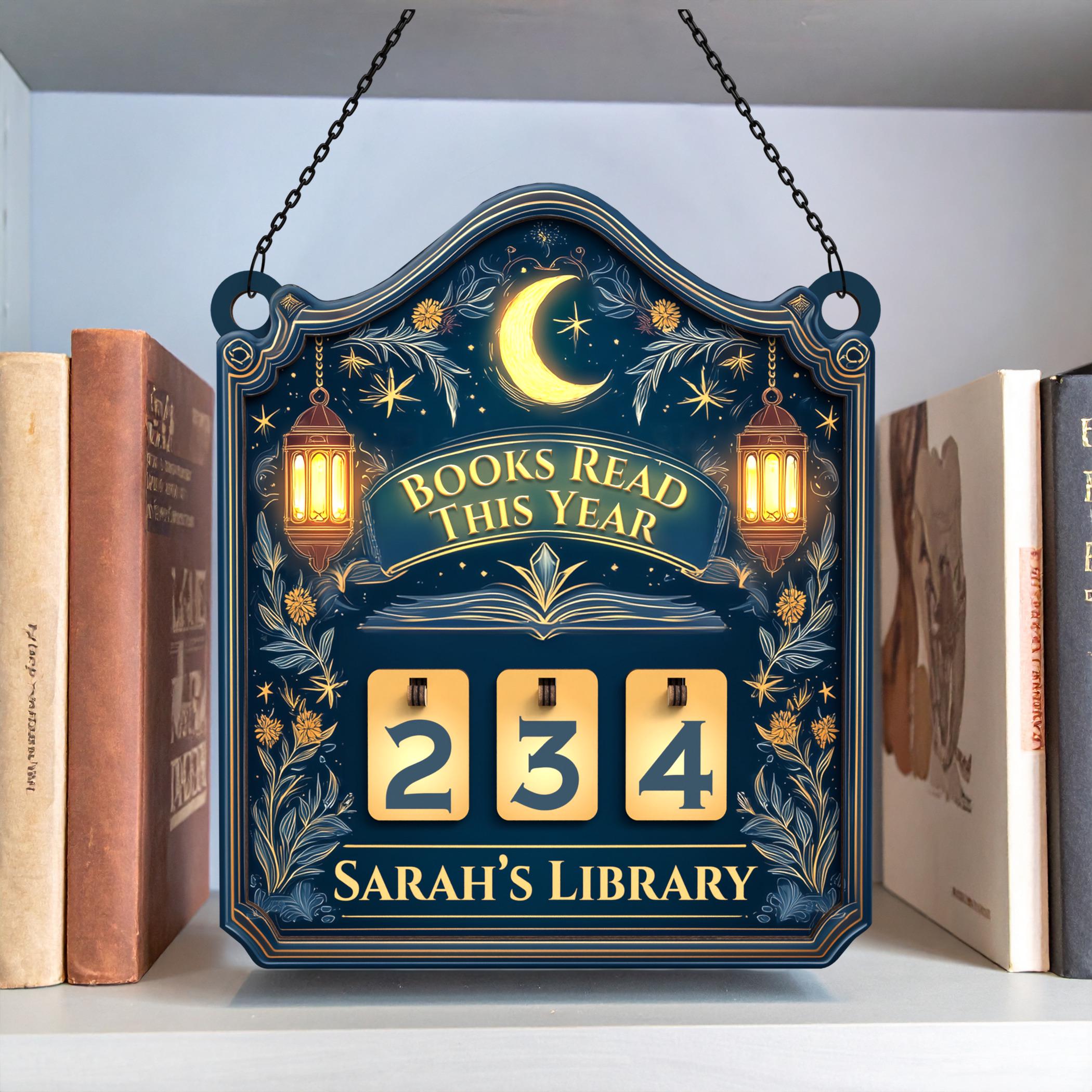 Discover Custom Books Read Tracker, Books Read This Year Counter, Book Tracker,Bookshelf Library Decor
