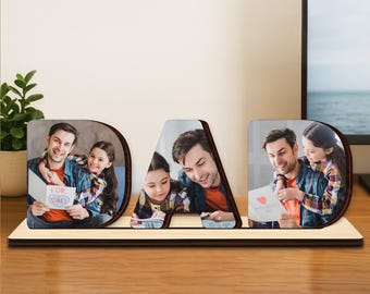 Benutzerdefinierte Papa Fotorahmen, Vatertag Fotocollage, Papa Bild Zeichen, Vatertag Andenken, Geschenke für Papa, Papa Geburtstagsgeschenke, Holz Wohnkultur