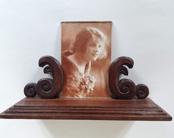 Marco de fotos vintage de caoba de Francia, década de 1940