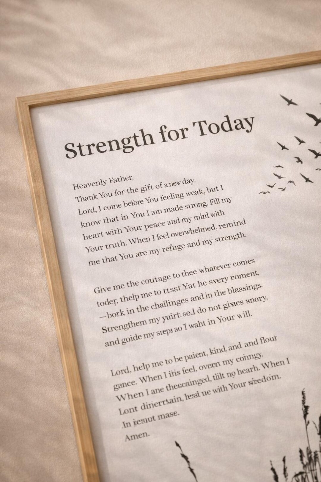 Daily Prayer Strength Printable | Minimalist Christian Faith Art ...