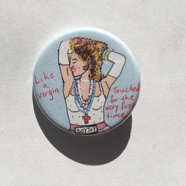 Madonna Like a Virgin 1 1/4 inch pinback button badge