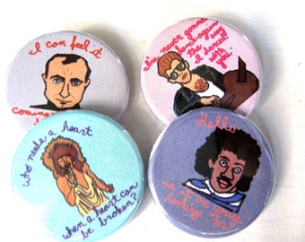 Any Five Buttons of Your Choice from my Collection --  1 1/4 inch pinback buttons