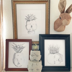 Graphite Print Baby Doll 5x7 and 8x10 - Unframed Giclée print