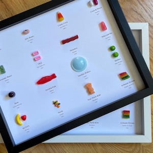 8x10 REAL Candy History of Candy | Framed Candy | Ode to