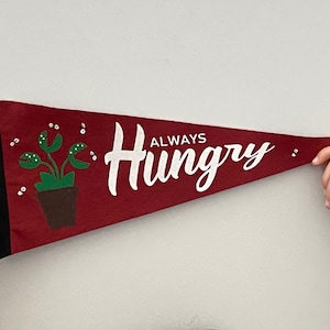Always Hungry Venus Fly Trap Pennant Flag Banner Camp Flag Little Shop of Horrors