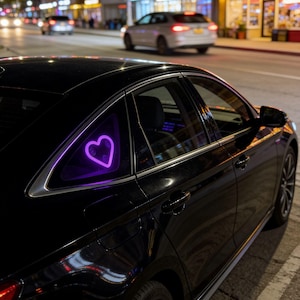 Solarbetriebene dekorative Lichter, herzförmige Ambiente Lichter, Autozubehör