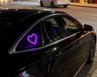 Solar-Powered Decorative Lights, Heart-Shaped Ambient Lights, Car Accessories