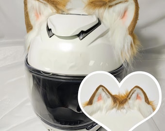 Faux Fur Fox Ears Motorcycle Helmet Accessory: Moto Decor